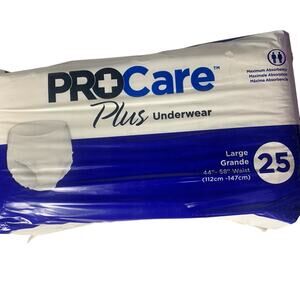 AdultDiapersPROCARE Plus Size Large 44”-58”